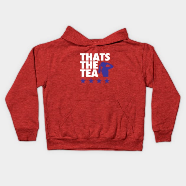 Thats The Tea - Red Kids Hoodie by KFig21